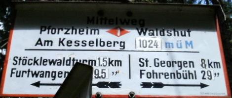 Mittelweg oder Höhenweg II Pforzheim Waldshut 228 km 